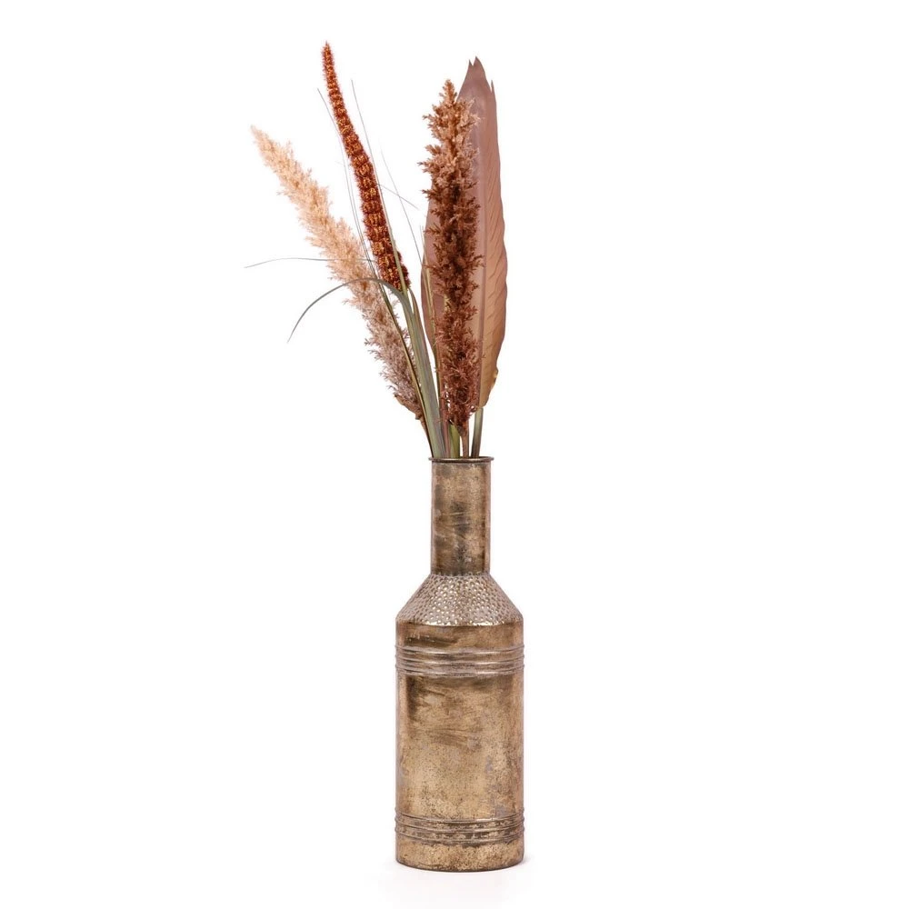 Fles Metaal White Gold - H 57 X D 18 Cm 4 Fles Metaal White Gold - H 57 X D 18 Cm - Afbeelding 2